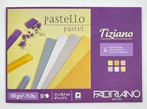 Fabriano Tiziano Pastel Blocks 6 Soft Colours 160 GSM A4 : Amazon.in ...