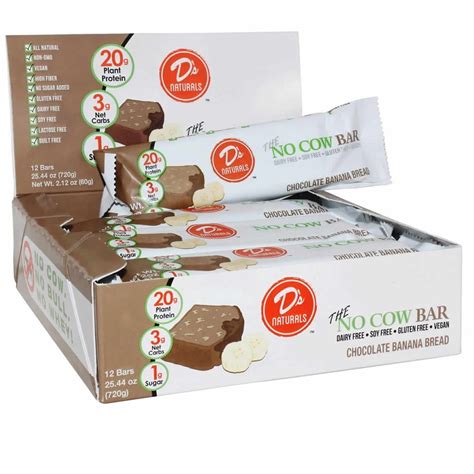 D's Naturals The No Cow Bar Protein Bars - 12 count | Protein SuperMart