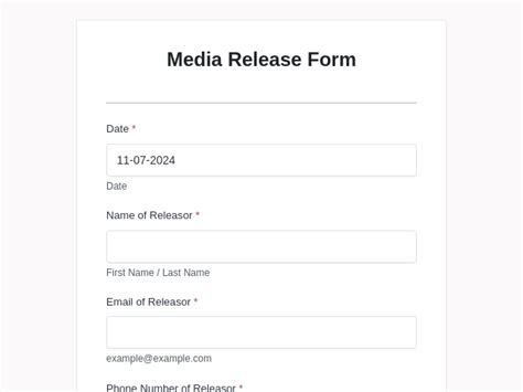 Image result for Media Release Form Template