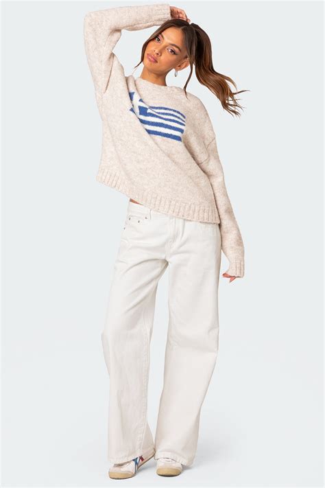 Greece Oversized Chunky Knit Sweater – edikted