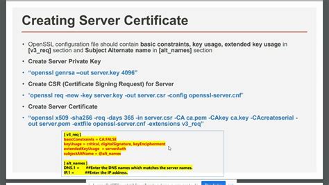 Creating valid CA, Server, and Client Certificates Using OpenSSL - YouTube