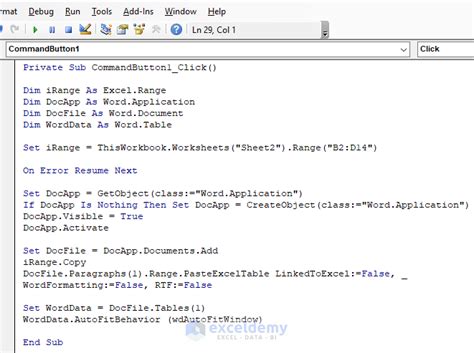 Image result for VBA Code to Extract All Data From Word to Excel