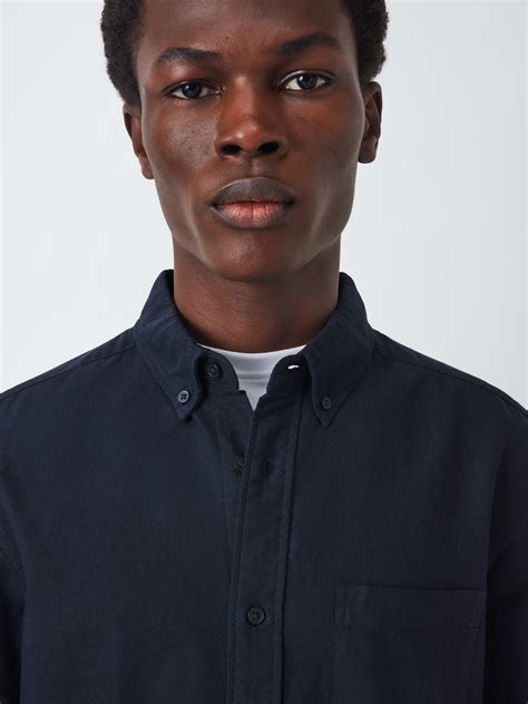 John Lewis Cotton Regular Fit Oxford Shirt, Navy
