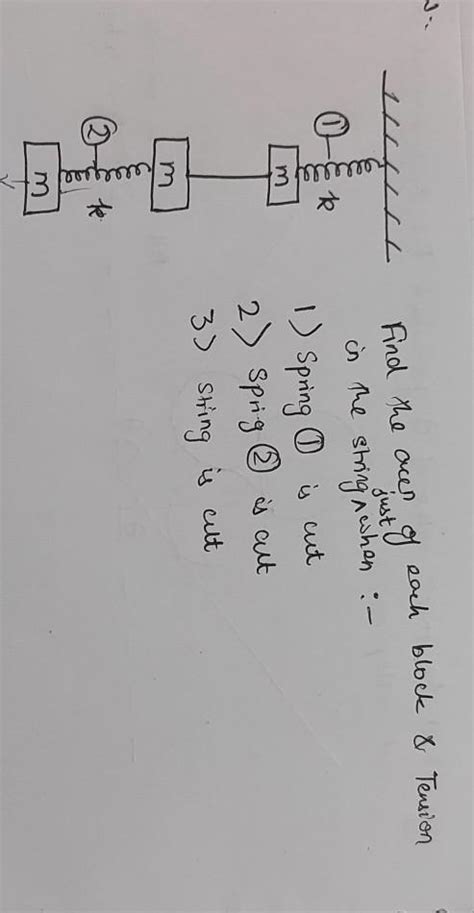 fint the tension and accn of bolcks in each of the cases - Brainly.in
