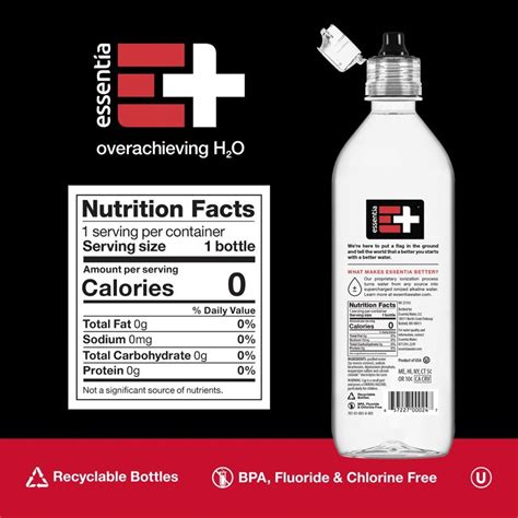 Buy Essentia Bottled Water, 700 mL, 24-Pack, Ionized Alkaline Water; 99 ...