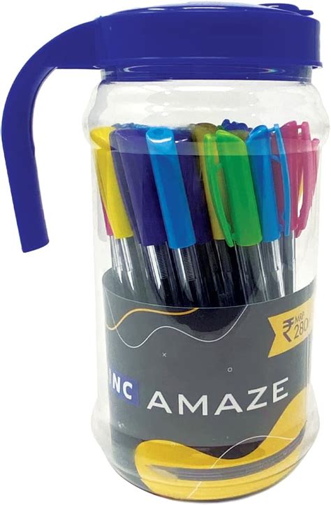 Linc Amaze Ball Pen Jar Pack |Blue Ink |Pack Of 35 Pens : Amazon.in ...