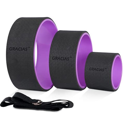 GRACIAS Yoga Wheel Set, Yoga Back Roller Wheel for Back Pain Relief ...