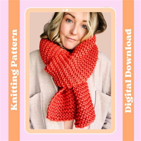 Image result for Knitting Pattern Basic Scarf