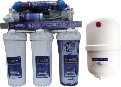 Wellon 15 LPH Under-Sink RO+UF+ Alkaline Water Purifier + Wellon ...