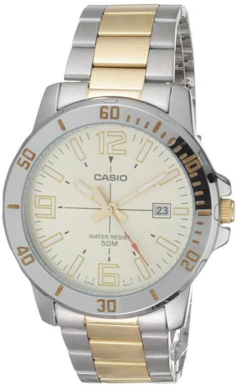 Casio Classic Two-Tone Stainless Steel Band Date Indicator Watch (Model ...