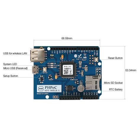 PHPoC Arduino Wifi Shield (P4S-347)
