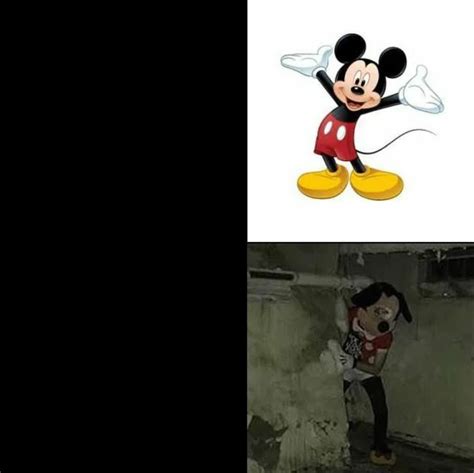 Mickey Mouse and Creepy Mickey Mouse Blank Template - Imgflip