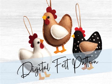 Image result for Felt Chicken Pattern-Free