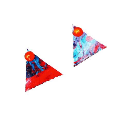 Buy Earrings, Earrings, Arty, Ethnic, Up-cycling, Red, Turquoise Blue ...