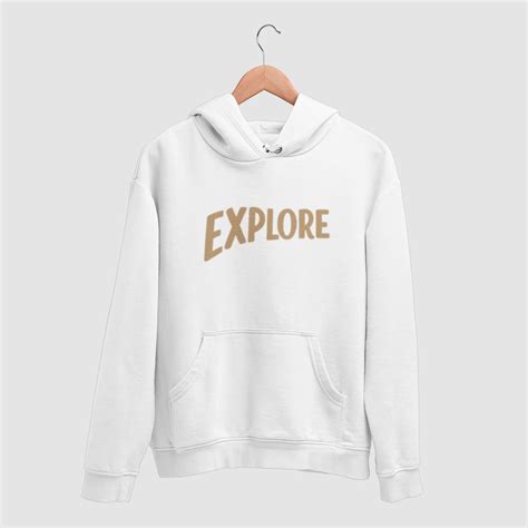 Explore Printed Round Neck Unisex Hoodie