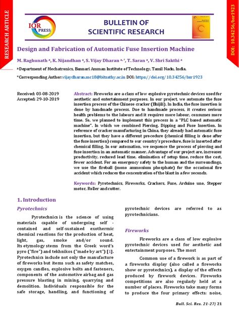 Design and Fabrication of Automatic Fuse Insertion Machine | PDF ...
