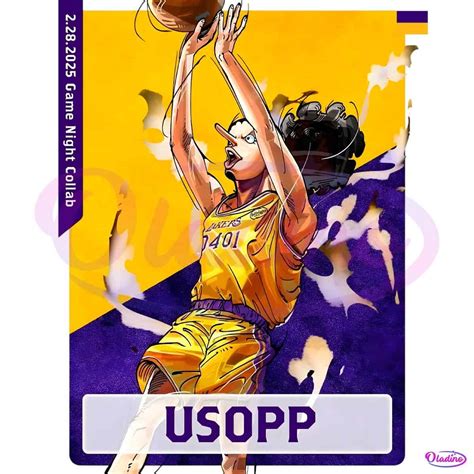 Usopp Los Angeles Lakers X One Piece Png - Free Download