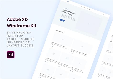 Adobe XD Wireframe Kits