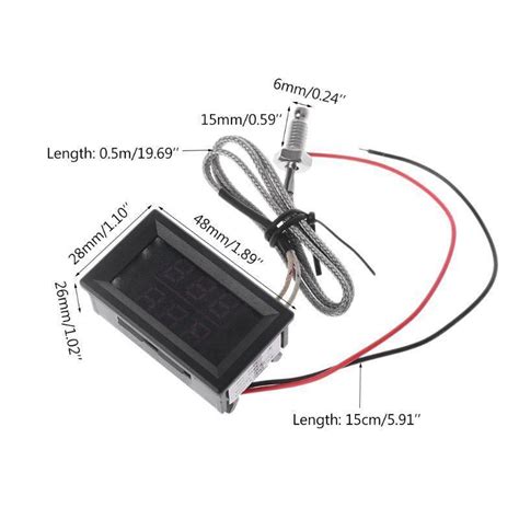 Dual Digital K Thermocouple Thermometer Embedded High Temperature Sens