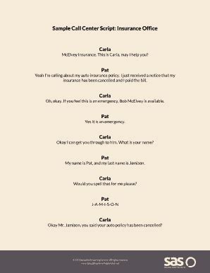 Image result for Call Center Example Script of Selling Insurance