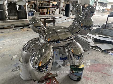 现代创意不锈钢金属电镀气球狗园林商场室内艺术雕塑_众亿金属制品-站酷ZCOOL