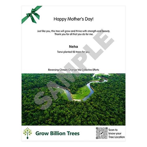 Mother's Day Tree Plantation: A Gift That Grows – Grow Billion Trees