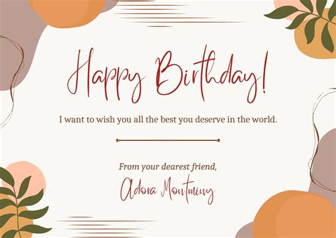 Best Friend Birthday Card Templates
