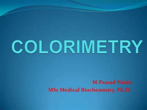 Image result for Colorimetry