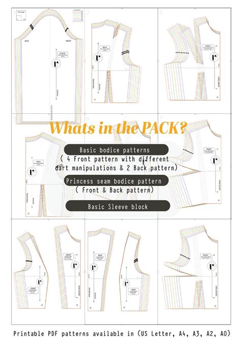 Image result for Sewing Bodice Block