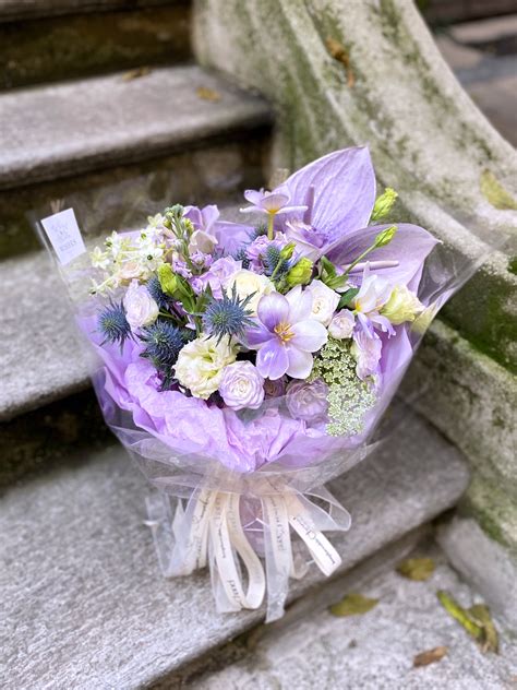 Lavender Colored Flowers Bouquet