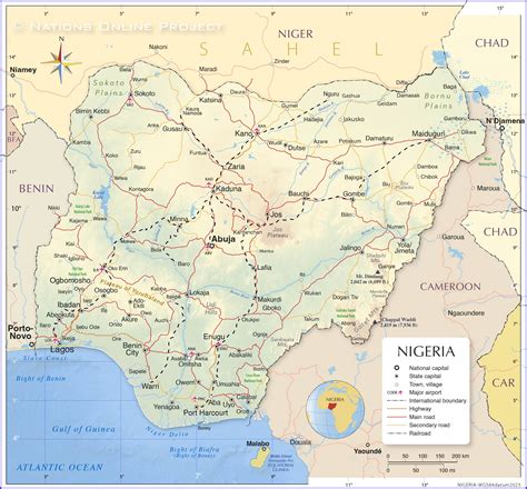 Nigeria Political Map Africa