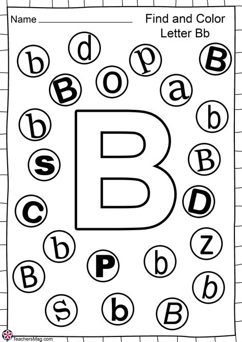 Lowercase Letter B Worksheets For Preschoolers