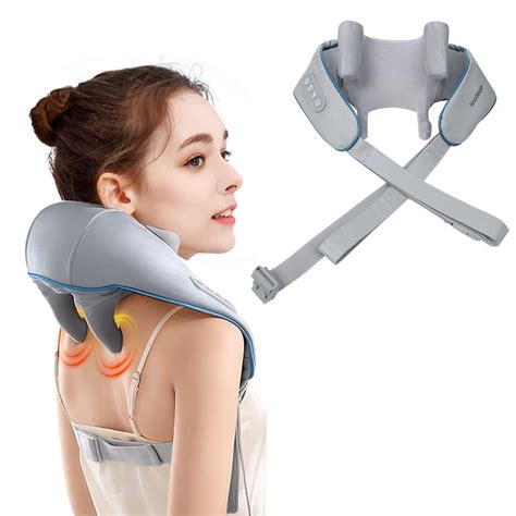 Halohop Neck and Back Massager - Heated 5D Electric Wearable Massager ...