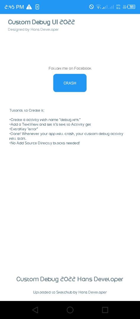 Sketchub • Custom Debug