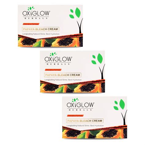 OxyGlow Herbals Bleach Cream Papaya Enriched with Goodness of Papaya ...