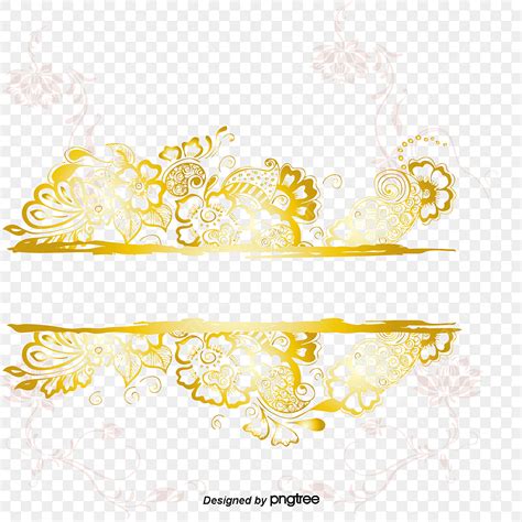 Gold Lace Vector Hd Images, Europe Gold Lace Pattern Material, Gold ...