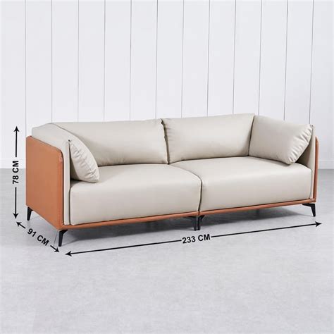 Buy Bosco Faux Leather 3+2 Seater Sofa Set with Cushions - Grey from ...
