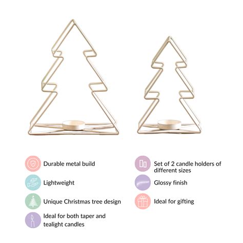 Tree Candle Holder Set of 2 Off White Online - Premium Candle Holder ...
