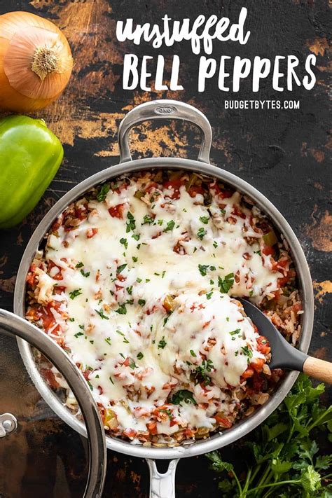 One Pot Unstuffed Bell Peppers Recipe - Budget Bytes