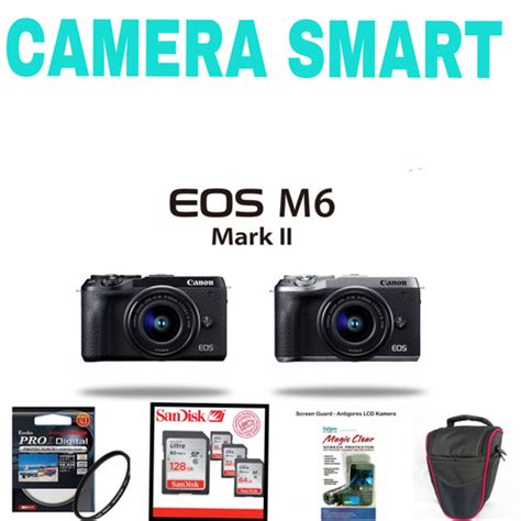 Jual CANON EOS M6 MARK II KIT 15-45MM STM - BODY KIT, PAKET 128GB ...