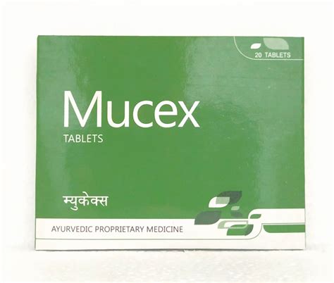 Buy Mucex tablets - 20tablets Online - Ayush Care