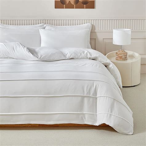HYPREST Queen Comforter Set White, 3 Pieces Jacquard India | Ubuy