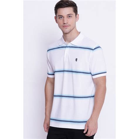 Men's Blue White CollaRed T-Shirt | Redtape