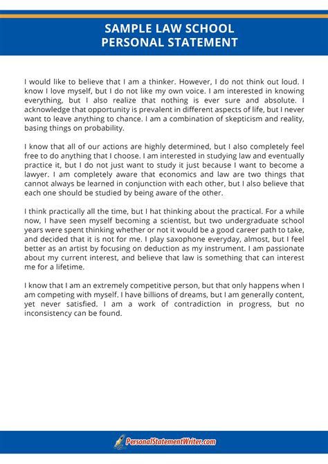 Law School Personal Statement Examples - Design Talk