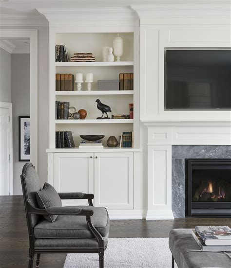 Glengrove transitional | Living room decor fireplace, Living room built ...