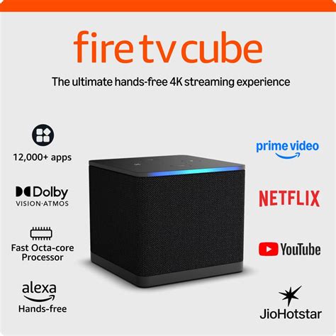 Fire TV Cube | Hands-free streaming device with Alexa, Wi-Fi 6, 4K ...