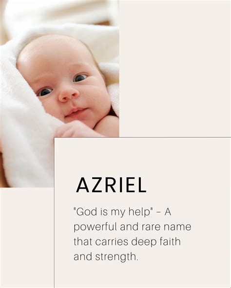 Azriel: A Strong and Meaningful Hebrew Name | Hebrew baby names, Sweet ...