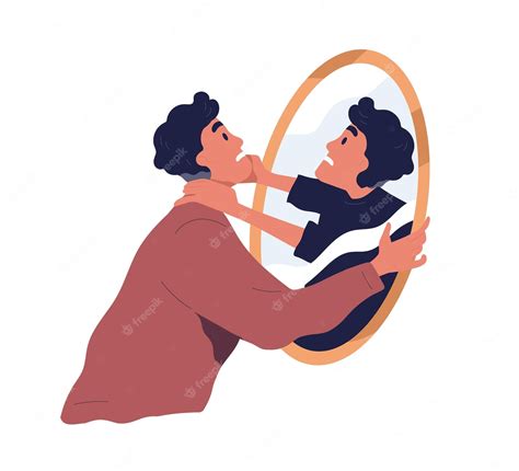 Premium Vector | Self-violence and abuse concept. person with inner ...