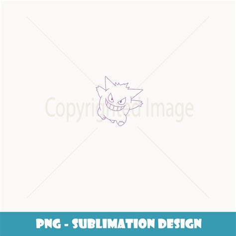 Pokemon Gengar Big Face Outline - Special Edition Sublimatio | Inspire ...