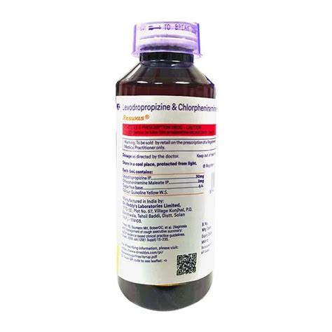 Buy Reswas Sugar Free Cough Syrup 120 ml online | Uses, Side Effects ...